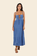 Vestido Largo Sunny Blue Alhena - C118226 - Malai