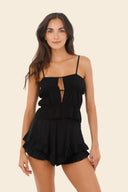 Crop Top Black Solspell - C122001 - Malai