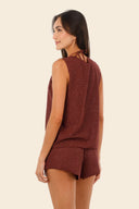 Short Textured Barn Red Cove - C132339 - Malai