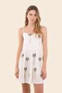 Vestido Corto Ivory Summer Palms Utopia - C141369 - Malai