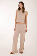 Crop Top Coastal Sand Gale Tie - D25385 - Malai
