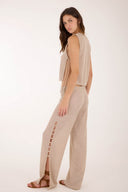 Crop Top Coastal Sand Gale Tie - D25385 - Malai