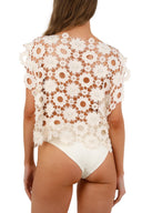 Crop Top Aurora Marfil - AURC06 - Milonga