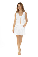 Falda Corta Con Detalle Tejido Blanco Toscana - TOSC03 - Milonga