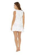 Falda Corta Con Detalle Tejido Blanco Toscana - TOSC03 - Milonga