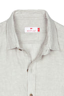 Camisa Lino Manga Larga De Hombre - Humo - Redflag
