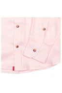 Camisa Lino Manga Larga De Hombre - Rosada - Redflag