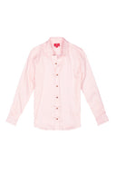 Camisa Lino Manga Larga De Hombre - Rosada - Redflag