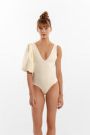 Vestido de Baño Enterizo Marfil Carlota Ivory - 1553 - Encantadore