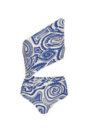Enterizo Un Hombro Diana Blue Pavoni - 21031 - Encantadore