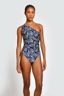 Enterizo Un Hombro Vita Navy Shells Full - 2804OF - Encantadore
