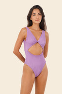 Enterizo Textured Wave Flowing Orchid Twix - O29185 - Malai