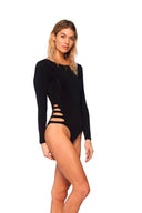 Black Obi Long Sleeve Jumpsuit - O32001 - Malai