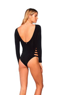 Black Obi Long Sleeve Jumpsuit - O32001 - Malai