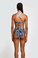 Bikini Top Cuello Alto Paola Navy Shells - 2802T - Encantadore