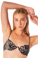 Bikini Top Varilla Eva Black Corals - 93876 - Kibys