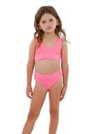 Bikini Niña Textured Positano Sunny Pink Jazz - K75238 - Malai