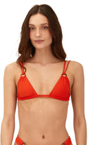 Bikini Triángulo Brisa Tangerine Ola Ring Top - S01277 - Malai
