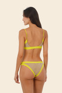 Bikini Top Bralette Gold Green Color Blend Halo - T101348 - Malai