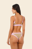 Bikini Top Bralette Gold Orchid Color Blend Halo - T101350 - Malai
