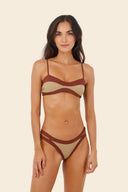 Bikini Panty Básico Gold Red Color Blend Array - B22351 - Malai