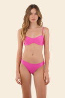 Bikini Top Bralette Easy Pink Rib Halo - T101371 - Malai
