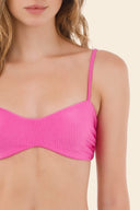Bikini Top Bralette Easy Pink Rib Halo - T101371 - Malai