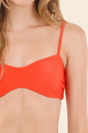 Bikini Top Bralette Tangerine Rib Halo - T101372 - Malai