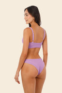Bikini Flowing Orchid Textured Wave Jazz Panty - B21185 - Malai