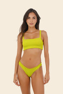 Bikini Panty Básico Textured Wave Earthy Green Neo Paramount - B21266 - Malai