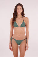 Bikini Top Triángulo Textured Wave Serenity Green Stone - T106340 - Malai