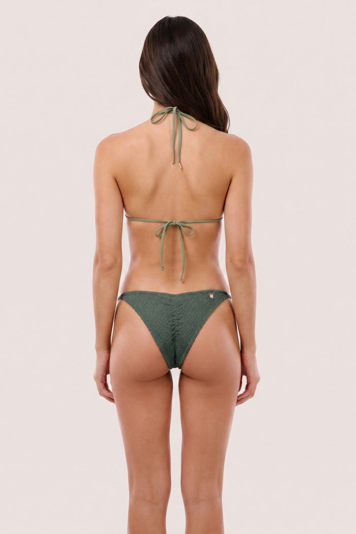 Bikini Panty Amarre Laterales Textured Wave Serenity Green Dolly Stone - B33340 - Malai