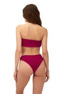 Bikini Panty Textured Wave Cast Brisa Raspberry - B21295 - Malai