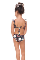 Black Blossom Balearic Girl's Bikini - K06044