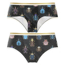 Panty Azulina Negra Cachetero - Ropa Interior