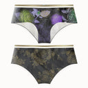 Panty Violeta Negra Cachetero - Ropa Interior
