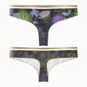 Panty Violeta Negra Tanga - Ropa Interior